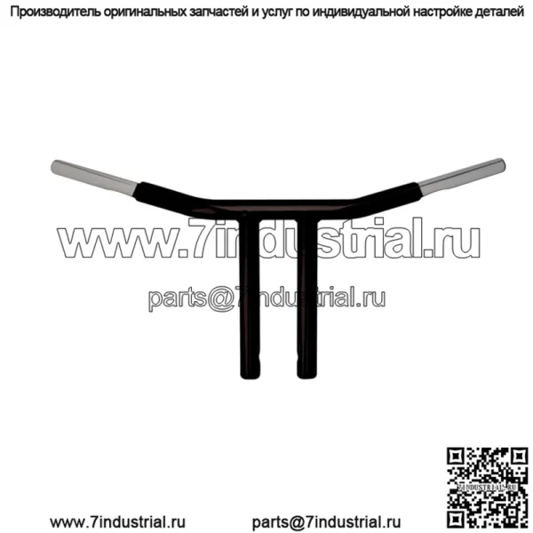 Wild 1 1 1/4 дюйма. Chubby Psycho руль 10 дюймов. Chopper T-Bar - черный WO563B