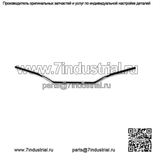 1-дюймовый метрический руль Drag Cruiser Clubman Drag Bend - хром 650-08743