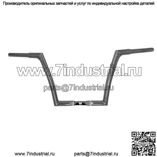 Вкл. 1-1/4" EZ Install Flat Top Handlebar 12" Chrome 706012