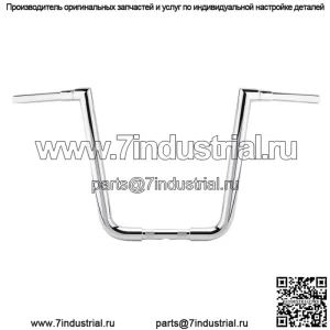 Руль Grande Twin Peaks 1 1/2", хром, подъем 13 дюймов, LA-7313-63