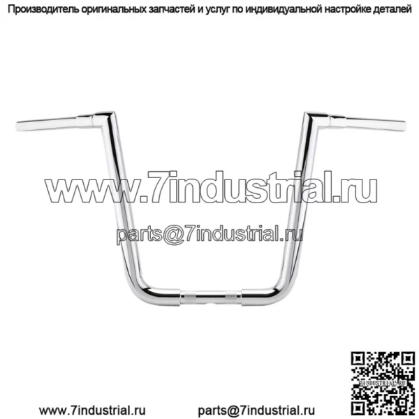 Руль Grande Twin Peaks 1 1/2", хром, подъем 13 дюймов, LA-7313-63