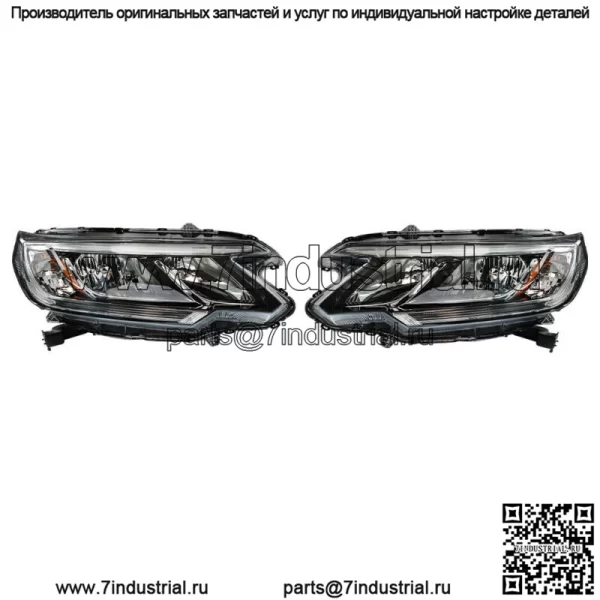 Фары водителя и пассажира в сборе для 2015-16 Honda CR-V Halogen W/DRL Clear