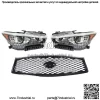 Пара фар + передняя верхняя решетка для Infiniti Q50 2014-2016 2017 без AFS LH+RH