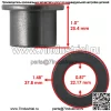 48100-01 48100-07 7076514 Фланцевая втулка хомута для Scag для Snapper - Image 2