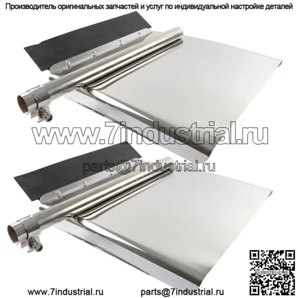 Комплект крыльев Quarter Fender 24" x 24" из нержавеющей стали для полуприцепа - Image 4