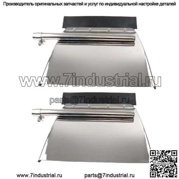 Комплект крыльев Quarter Fender 24" x 24" из нержавеющей стали для полуприцепа - Image 5