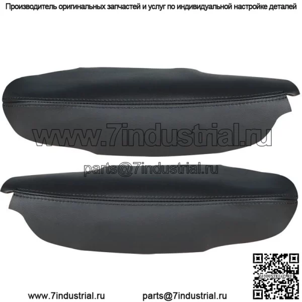 Подходит для Acura TSX Faux 2009-2014 Кожаные чехлы на дверные панели, подлокотники, черные - Image 4