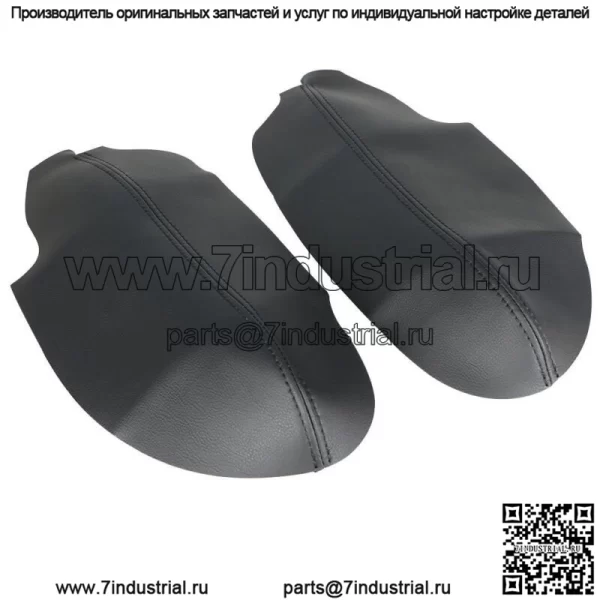 Подходит для Acura TSX Faux 2009-2014 Кожаные чехлы на дверные панели, подлокотники, черные - Image 5