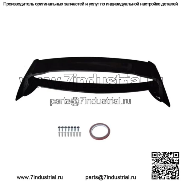 Спойлер багажника для седана Honda Civic 2006-2011 Mugen Style глянцевый черный ABS
