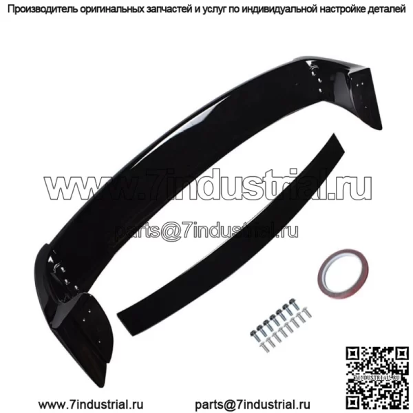 Спойлер багажника для седана Honda Civic 2006-2011 Mugen Style глянцевый черный ABS - Image 2