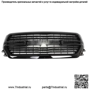 Передняя сетчатая верхняя решетка для Dodge Ram 1500 2019-2023, глянцево-черная 68366528AH