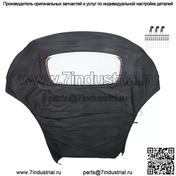 Кабриолет с мягким верхом и стеклянным окном для Volkswagen Beetle 2003-2010, черный - Image 3