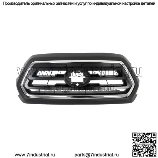 Передняя верхняя решетка радиатора, черная и хромированная, подходит для Toyota Tacoma 2018 2019-2022 годов