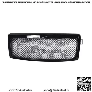 Передний бампер центральная верхняя решетка для 2009-2014 Ford F-150 глянцево-черный