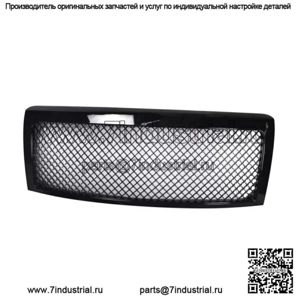 Передний бампер центральная верхняя решетка для 2009-2014 Ford F-150 глянцево-черный - Image 2