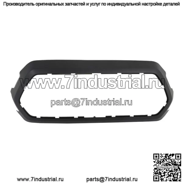 Передняя верхняя решетка наружная рамка окантовка матово-черная для Toyota Tacoma 2016-2022 - Image 2
