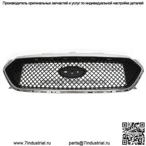 Для Ford Taur SHO 2013-2018 гг. Передняя верхняя решетка радиатора, матово-черная, с хромированной отделкой