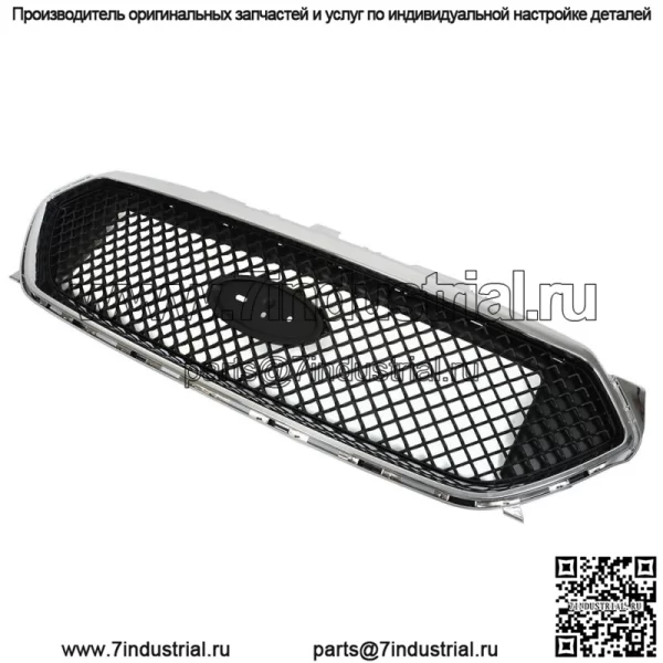 Для Ford Taur SHO 2013-2018 гг. Передняя верхняя решетка радиатора, матово-черная, с хромированной отделкой - Image 3