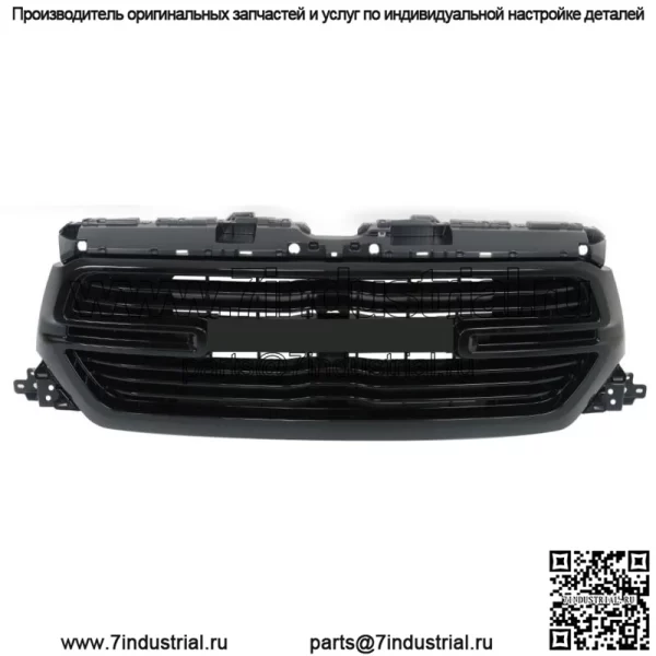 Передняя верхняя решетка в сборе для Ram 1500 2019-2022 черный пластик 6BT01TRMAF