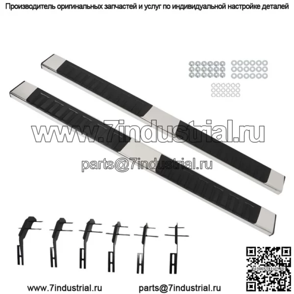 6-дюймовые подножки для Ford F150 Super Crew Cab 2015-2023, боковые подножки, пороги, нержавеющая сталь - Image 3
