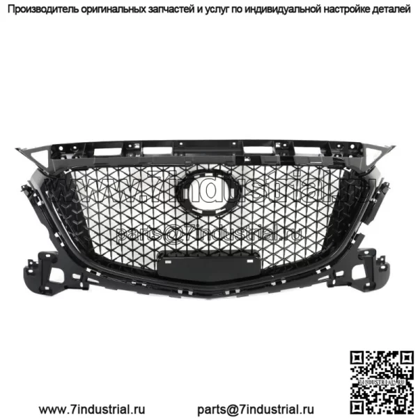 Для Mazda 3 Axela 2017 2018 передний бампер верхняя решетка сотовая решетка черная - Image 2