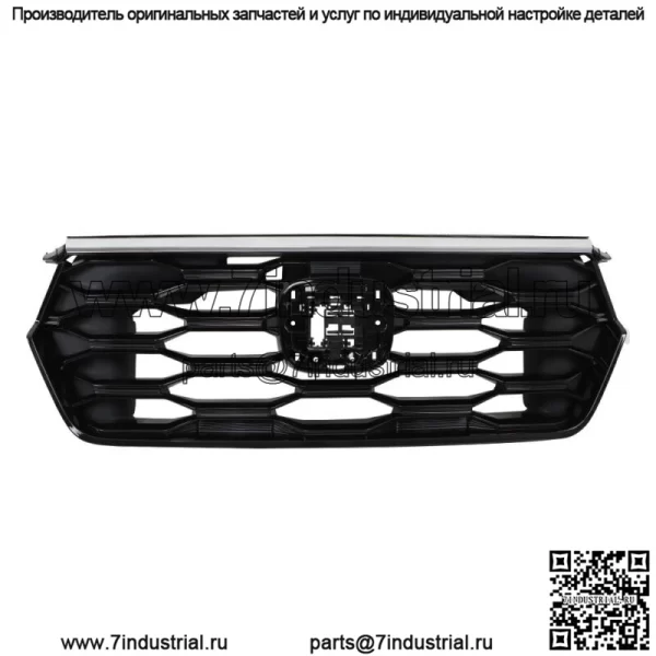 Для Honda Pilot 2023 2024 Передняя верхняя решетка из глянцевого черного пластика с хромированной отделкой - Image 2