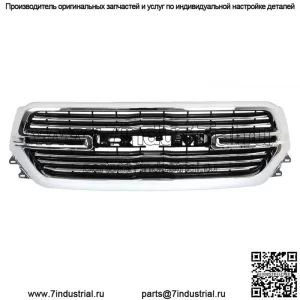 Передняя верхняя решетка радиатора в сборе для Ram 1500 2019-2022 годов, хромированная, заводского стиля