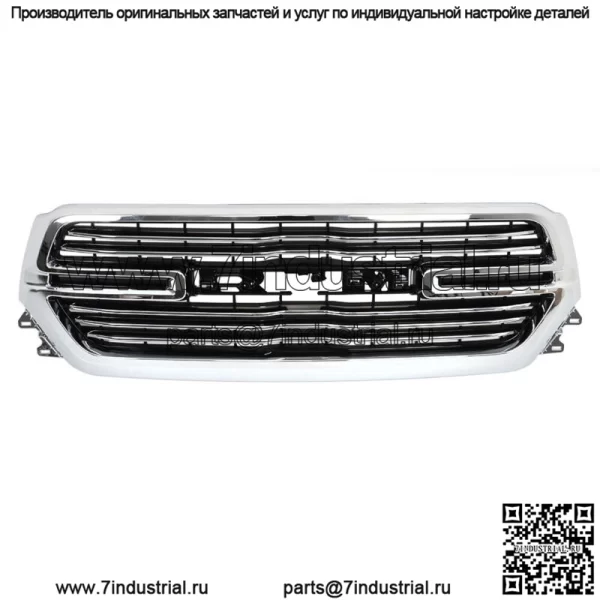 Передняя верхняя решетка радиатора в сборе для Ram 1500 2019-2022 годов, хромированная, заводского стиля
