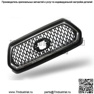 Передняя верхняя решетка, матовый черный хром серый для Toyota Tacoma 2016-2021 хром
