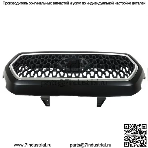 Передняя верхняя решетка, матовый черный хром серый для Toyota Tacoma 2016-2021 хром - Image 2