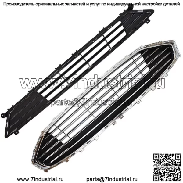 Для Ford Fion 2019 2020 Передняя верхняя и нижняя решетка радиатора хромированная заводского стиля - Image 3