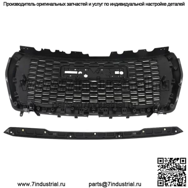 Для 21-23 GMC Yukon/Yukon XL Denali передняя решетка и молдинг капота решетка глянцевая черная - Image 2