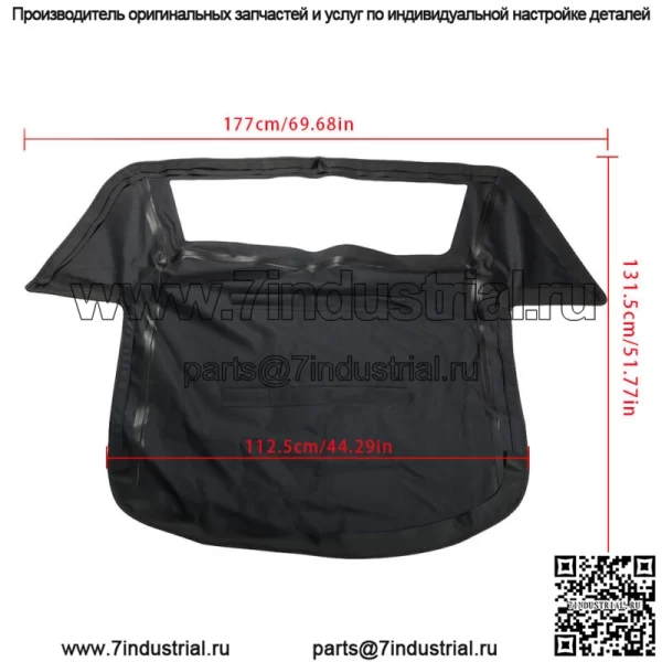 Кабриолет с мягким верхом и пластиковым окном для 1986-1993 Chevy Corvette Black - Image 2