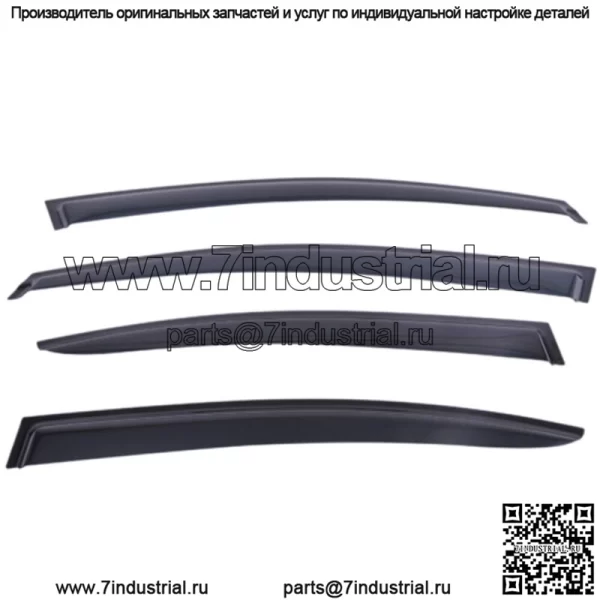 Защитный козырек для Subaru WRX STI Slim Smoke Rain Sun Guard Deflector 2015-2018 - Image 2