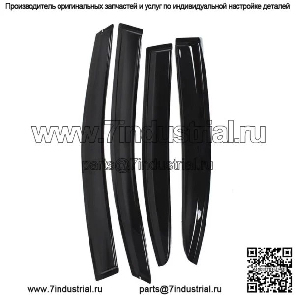 Защитный козырек для Subaru WRX STI Slim Smoke Rain Sun Guard Deflector 2015-2018 - Image 3