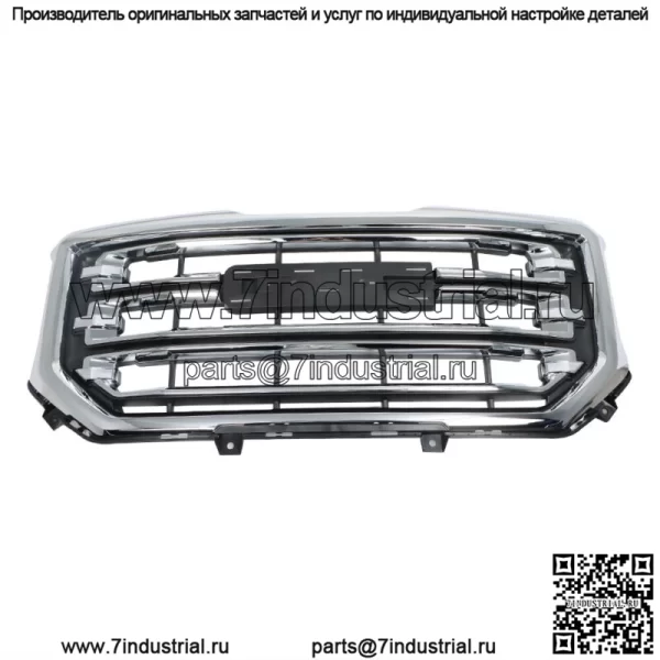 Подходит для 2016-2019 Gmc Sierra 1500 Решетка переднего бампера черная с хромом 23496236 - Image 2