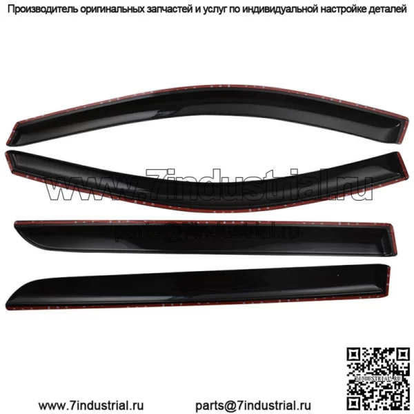 Козырьки для окон для Honda Odyssey 2005-2007 Sun Rain Guard Vent Shade 4 шт. Дымчатые - Image 2