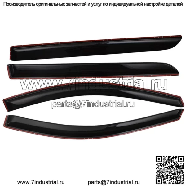Козырьки для окон для Honda Odyssey 2005-2007 Sun Rain Guard Vent Shade 4 шт. Дымчатые - Image 3