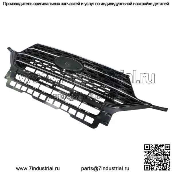 Передняя решетка радиатора глянцево-черная и хромированная для Ford Explorer XLT 2020 2021 - Image 3