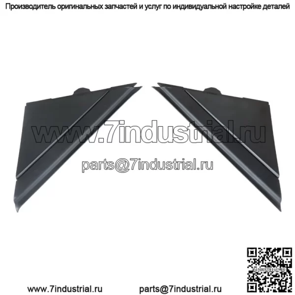Подходит для Fiat 500 2012-17 гг. Левая и правая дверные зеркала, молдинги, глянцевые, черные - Image 2