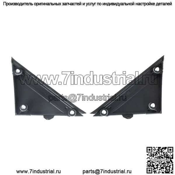 Подходит для Fiat 500 2012-17 гг. Левая и правая дверные зеркала, молдинги, глянцевые, черные - Image 3
