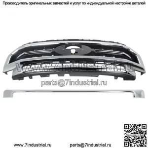 Для Ford F-250 F-350 2020-2022 Lariat Chrome Grill Satin Aluminum&Black