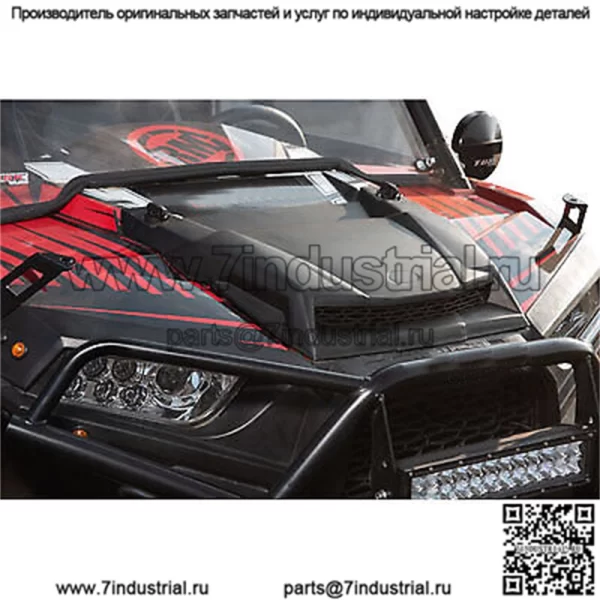 Черный капот UTV для POLARIS RZR XP Turbo EPS 2016-2018 (для: Polaris) - Image 4