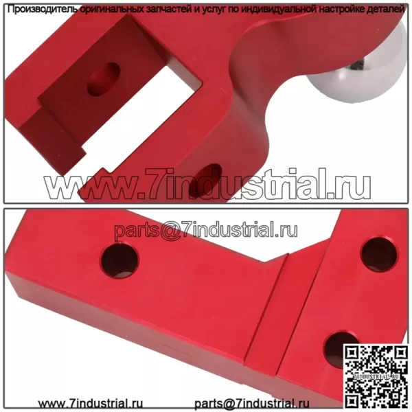 6-дюймовый крюк для прицепа 2"*2-5/16" с двойным штифтом # красный - Image 3
