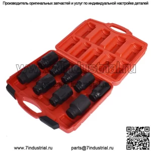 Набор глубоких ударных головок 1/2" приводная метрическая головка для гайки ступицы оси 29-38 мм