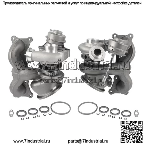 Турбокомпрессор Twin Turbos TD03 подходит для BMW N54 335i 335xi 335is 3.0L 2007-2013