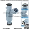 Топливная форсунка No.35310-38010-D для Hyundai Sonata 1999-2004 Base 2.4L Blue 1 шт.