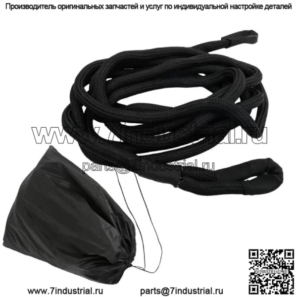 Черный 1" x 31,5' кинетический трос для буксировки грузовика с рывковым ремнем 33500 фунтов - Image 3