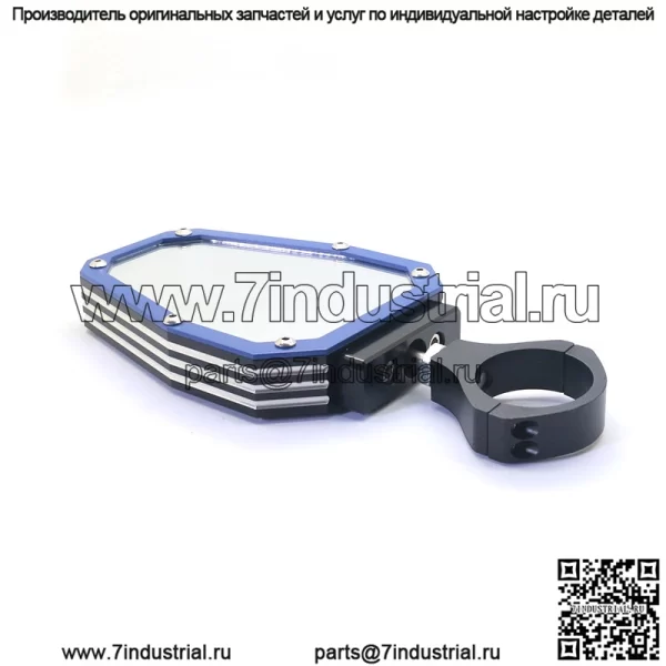 Зеркала заднего вида для мотоцикла Beach Buggy All Terrain Mirror, отражатель для мотоцикла 1,75/2, универсальный для ATV/UTV, синие - Image 2