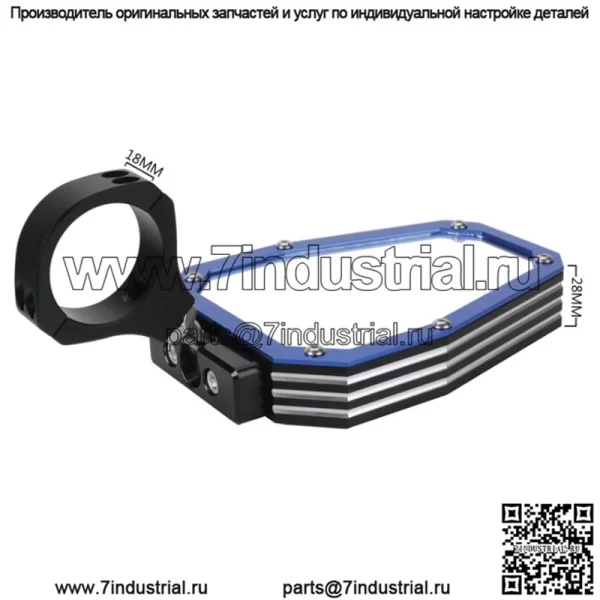 Зеркала заднего вида для мотоцикла Beach Buggy All Terrain Mirror, отражатель для мотоцикла 1,75/2, универсальный для ATV/UTV, синие - Image 3